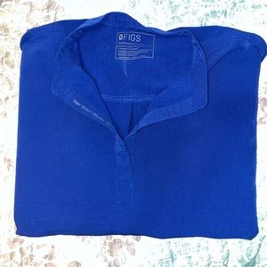 FIGS women's Electric Blue Rafaela™ - Oversized Scrub Top - M / Electric Blue